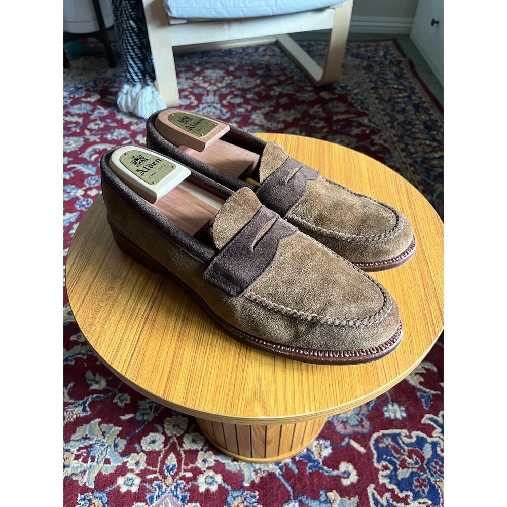 Alden for Todd Snyder Loafers in Two Tone Snuff Suede